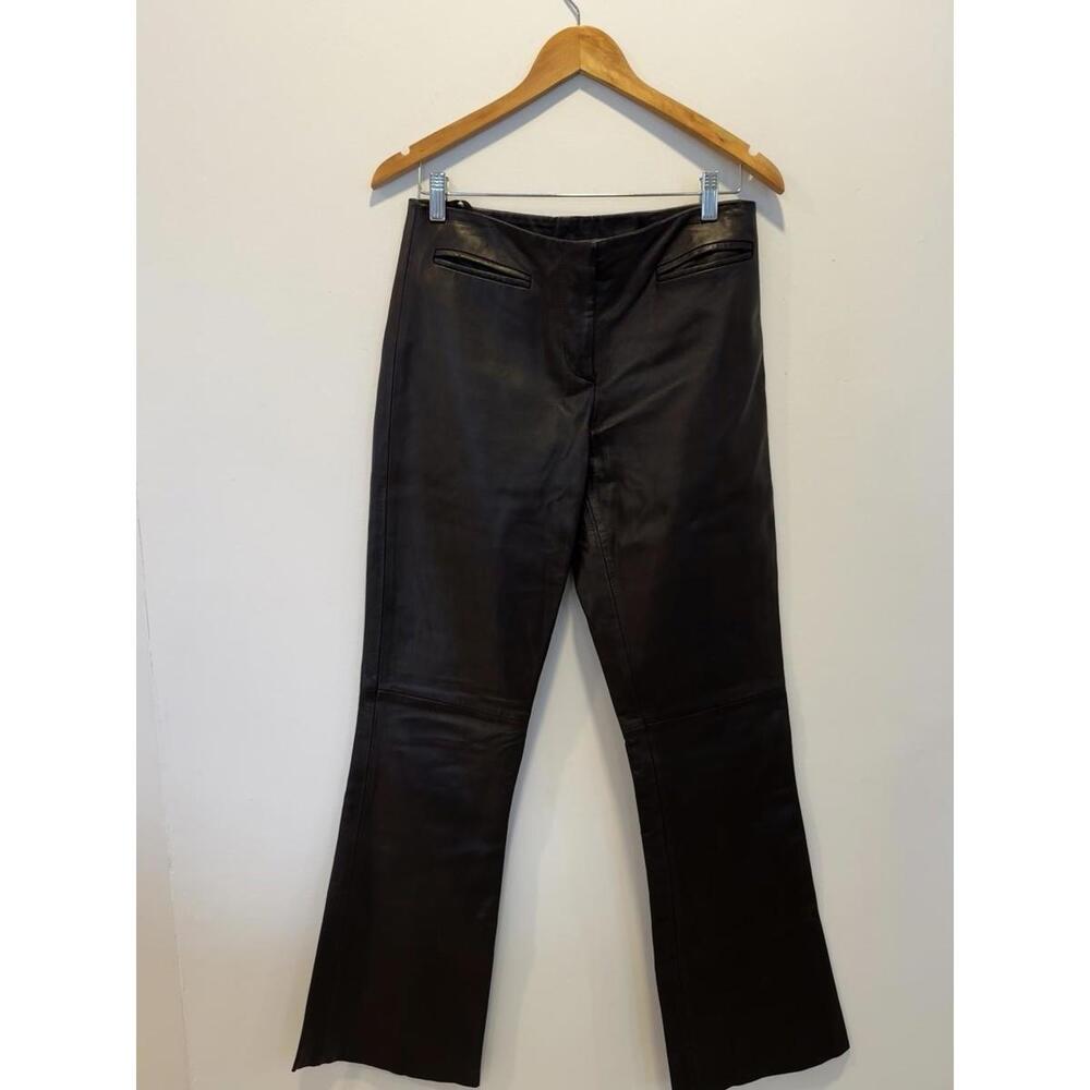 Cache Vintage Y2K Women’s Dark Brown Lamb Leather Pants Size 6
